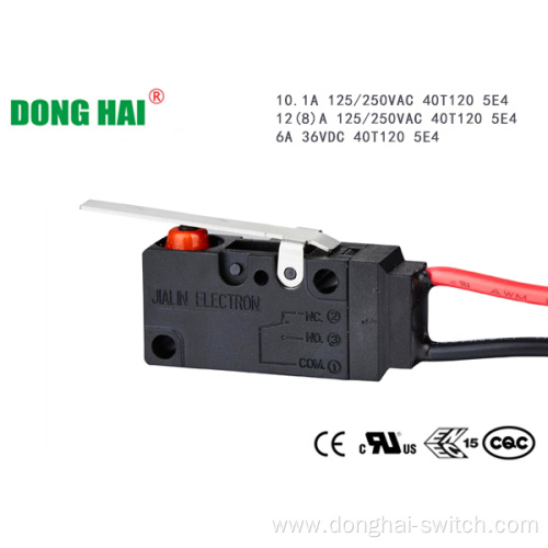 IP67 Sealed Micro Switch With Wires